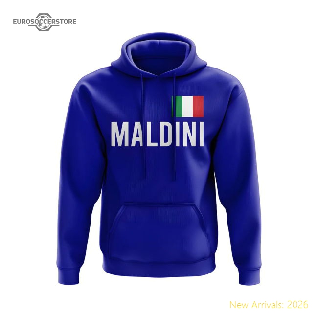 Paolo Maldini Italy Name Hoody (Royal)-Vantage Point Soccer