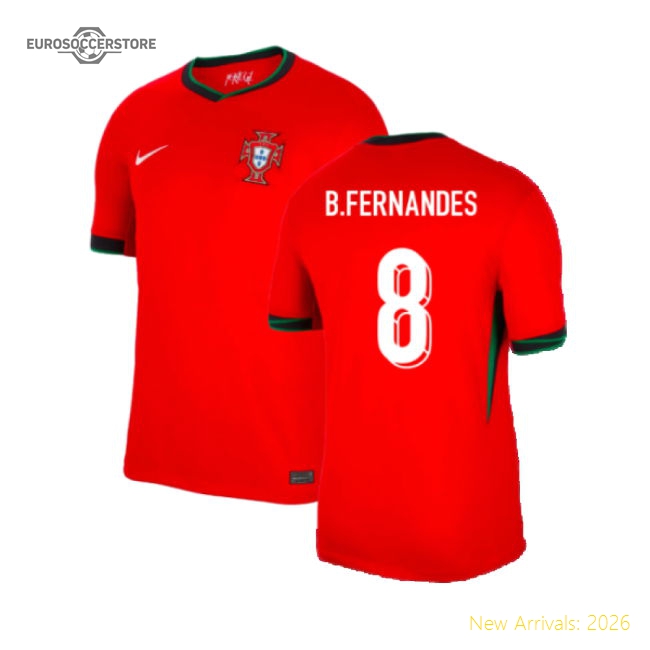 2024-2025 Portugal Home Shirt (B.Fernandes 8)-Vantage Point Soccer
