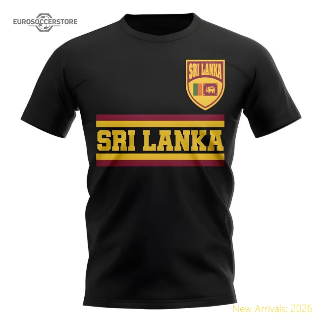Sri Lanka Core Football Country T-Shirt (Black)-The Soccer Shirt Hub