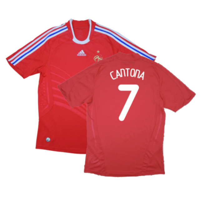 France 2008-10 Away Shirt ((Excellent) XL) (Cantona 7)-Vantage Point Soccer