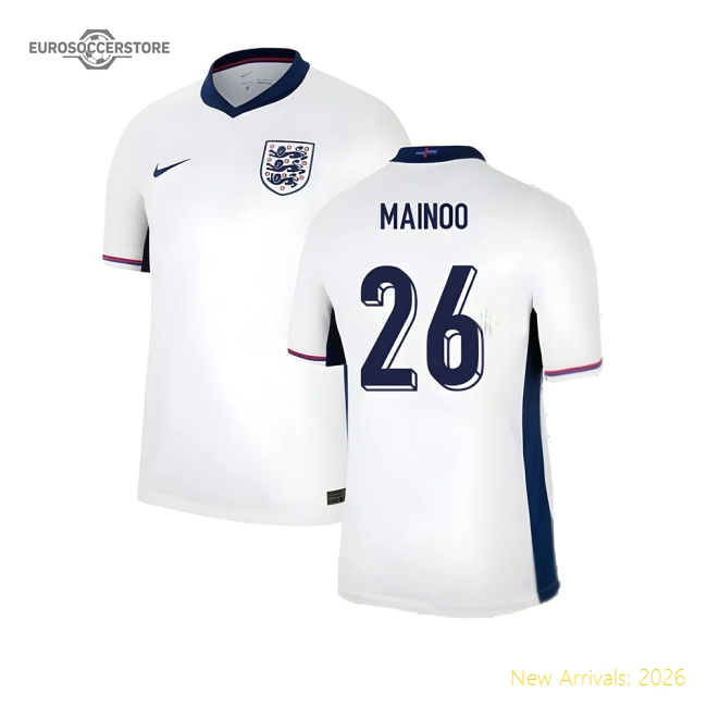 2024-2025 England Home Shirt (Mainoo 26)-Football Shirts Shop