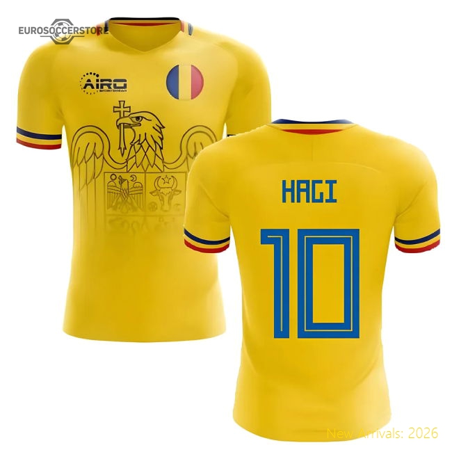 2025-2026 Romania Home Concept Football Shirt (Hagi 10)-Vantage Point Soccer