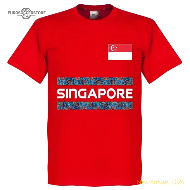 Singapore Team T-Shirt - Red-The Soccer Shirt Hub