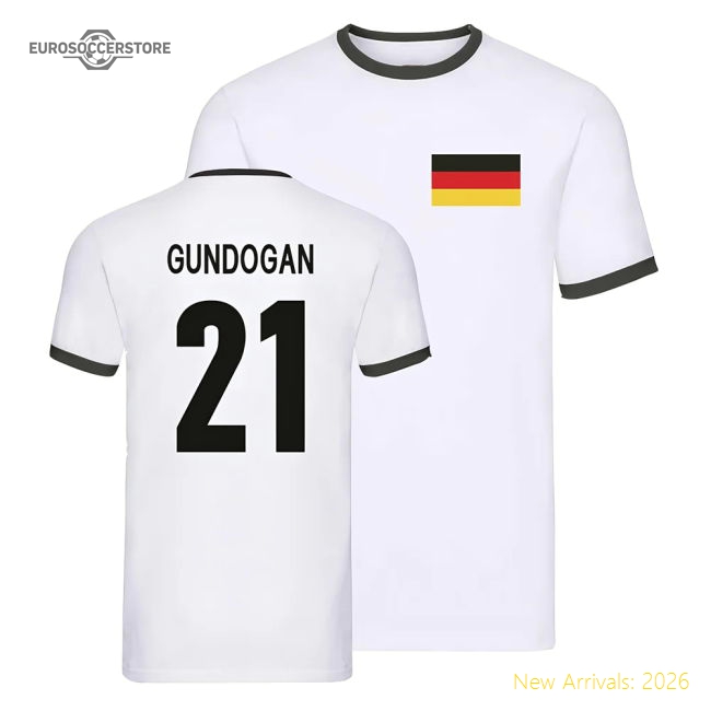 Germany Ringer T-Shirt (Ilkay Gundogan 21)-Vantage Point Soccer