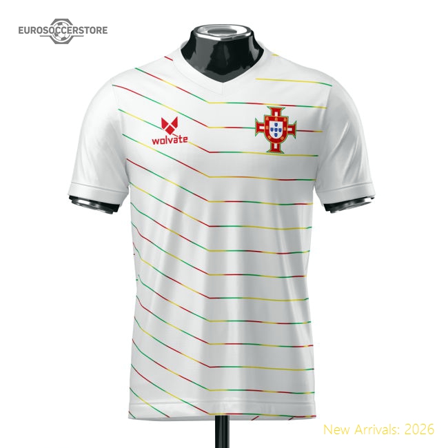 Portugal Heritage Football Jersey White (Wolvate) Adult Short Sleeve-Vantage Point Soccer