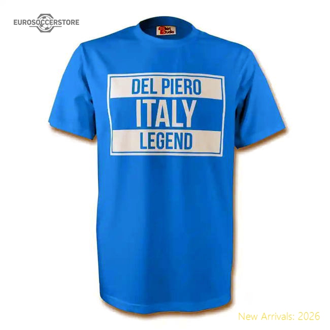 Alessandro Del Piero Italy Legend Tee (sky Blue)-Vantage Point Soccer