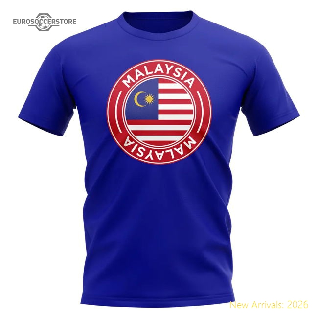 Malaysia Football Badge T-Shirt (Royal)-Vantage Point Soccer