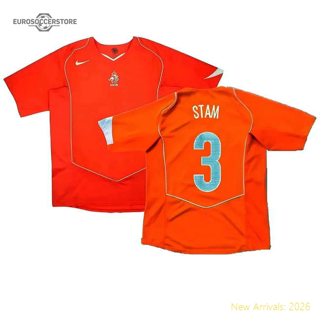 Holland 2004-05 Home Shirt ((Very Good) XXL) (Stam 3)-Football Jersey Hub