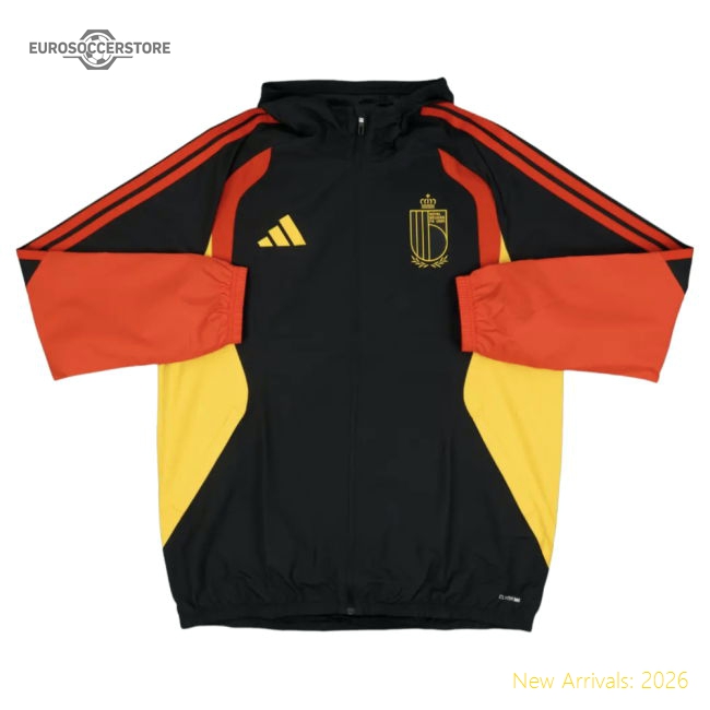 2026-2027 Belgium Allweather Jacket (Black)-Vantage Point Soccer