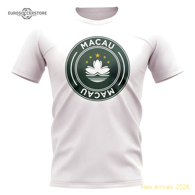 Macau Football Badge T-Shirt (White)-Vantage Point Soccer
