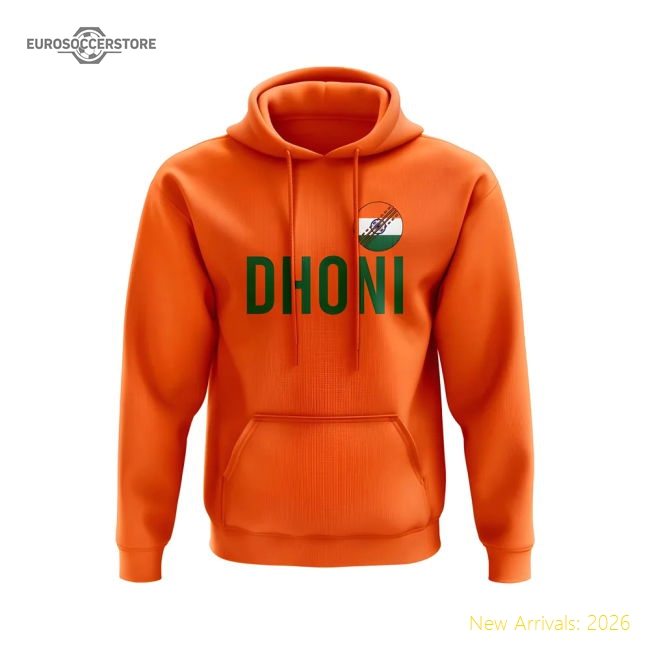 MS Dhoni India Name Hoody (Orange)-Vantage Point Soccer