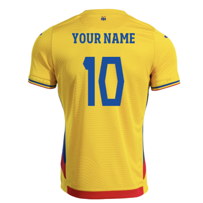 2025-2026 Romania Home Shirt (Your Name)-Vantage Point Soccer
