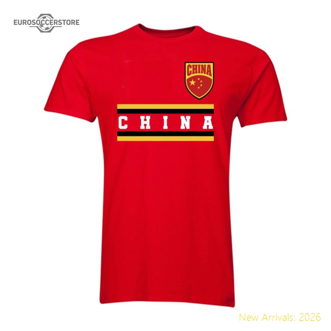 China Core Football Country T-Shirt (Red)-Vantage Point Soccer