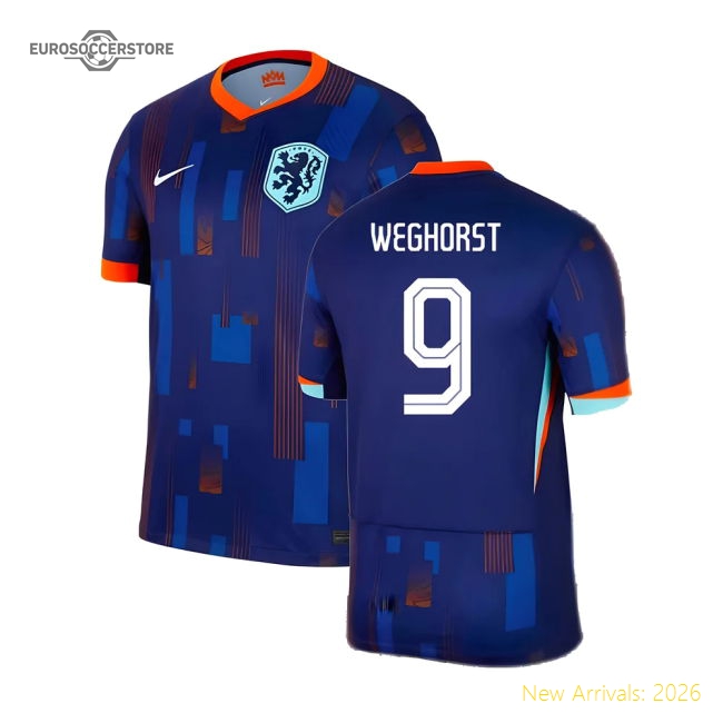 2024-2025 Netherlands Away Shirt (Weghorst 9)-Football Jersey Hub