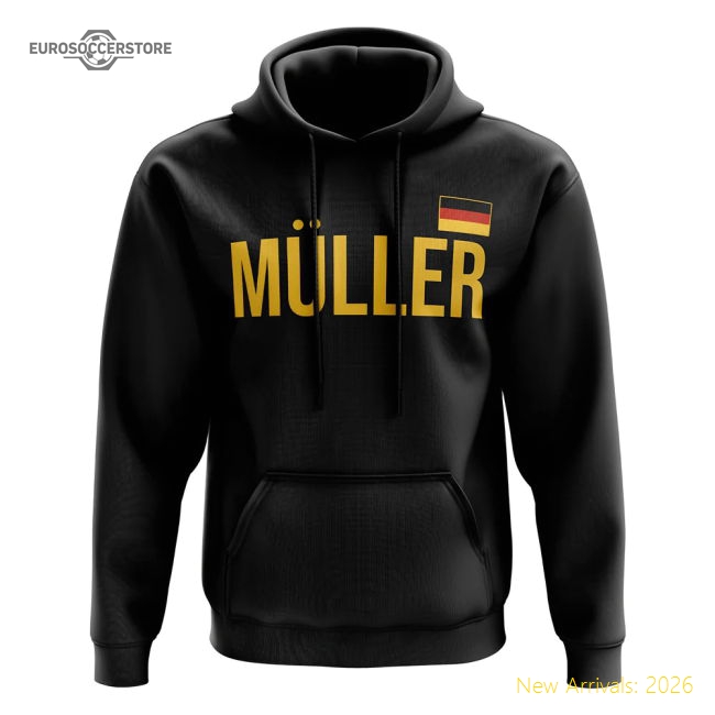 Thomas Muller Germany Name Hoody (Black)-Vantage Point Soccer