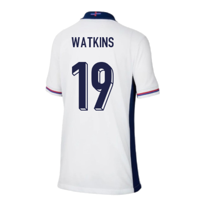2024-2025 England Home Shirt (Kids) (Watkins 19)-Vantage Point Soccer