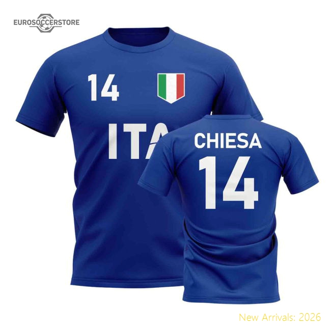 Federico Chiesa Country Code Hero T-Shirt (Blue)-Vantage Point Soccer