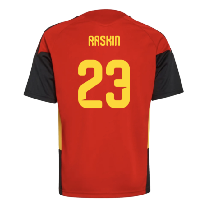 2026-2027 Belgium Training Jersey (Red) - Kids (Raskin 23)-Vantage Point Soccer