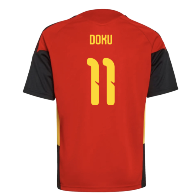 2026-2027 Belgium Training Jersey (Red) - Kids (Doku 11)-Vantage Point Soccer