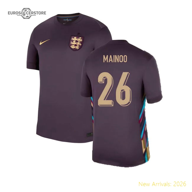 2024-2025 England Away Shirt (Mainoo 26)-Football Shirts Shop