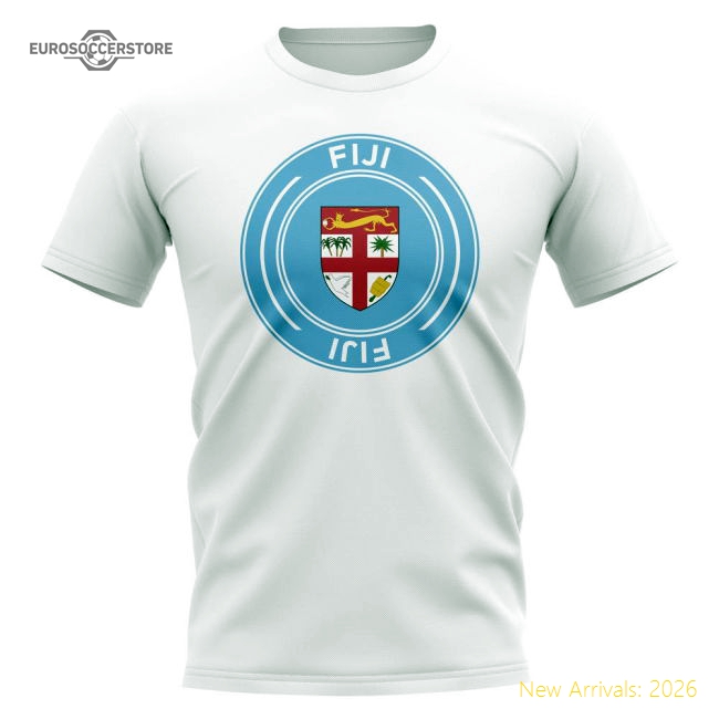 Fiji Football Badge T-Shirt (White)-Vantage Point Soccer