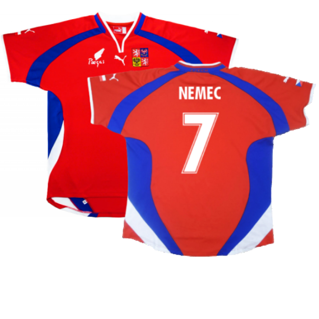 Czech Republic 2000-02 Home Shirt ((Excellent) L) (Nemec 7)-Vantage Point Soccer