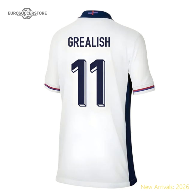 2024-2025 England Home Shirt (Kids) (Grealish 11)-Vantage Point Soccer