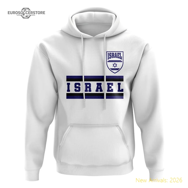 Israel Core Football Country Hoody (White)-Vantage Point Soccer