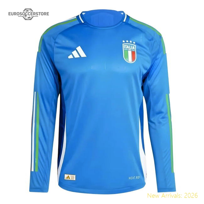 2024-2025 Italy Authentic Long Sleeve Home Shirt-Vantage Point Soccer
