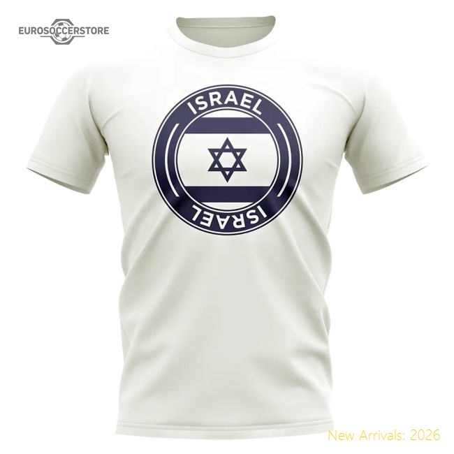 Israel Football Badge T-Shirt (White)-Vantage Point Soccer