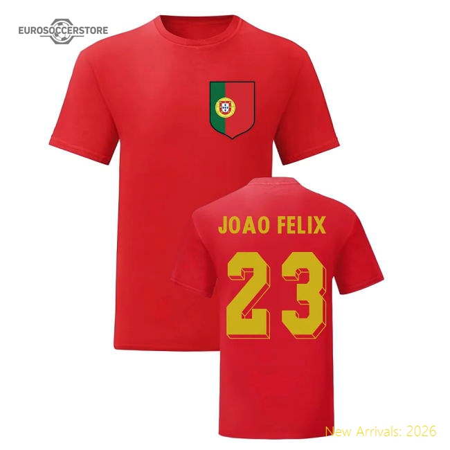 Joao Felix Portugal National Hero Tee (Red)-Vantage Point Soccer