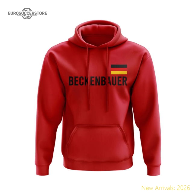 Franz Beckenbauer Germany Flag Hoody (Red)-Vantage Point Soccer