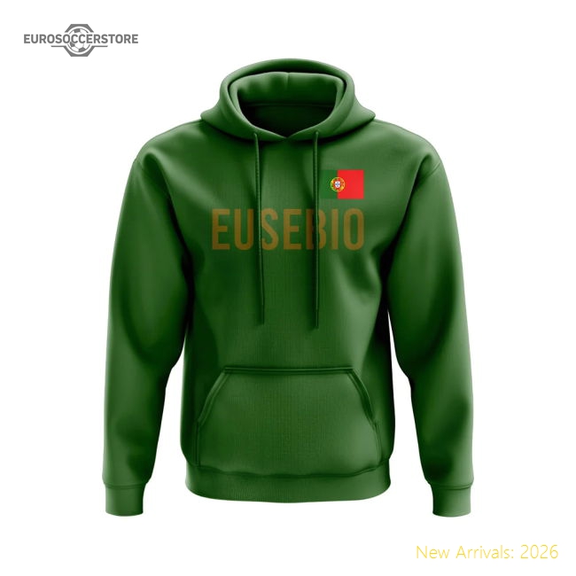 Eusebio Portugal Name Hoody (Green)-Vantage Point Soccer