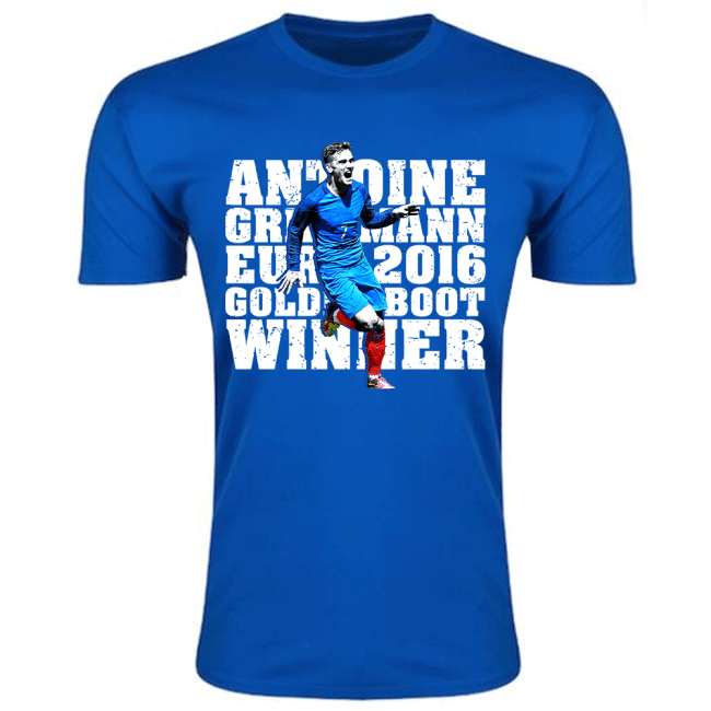 Antoine Griezmann Goldenboot France T-shirt (Blue) - Kids-Vantage Point Soccer