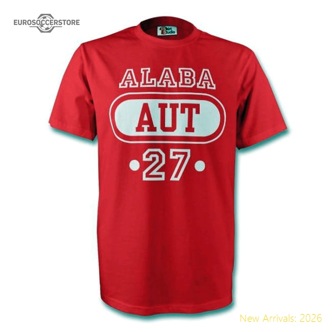 David Alaba Austria Aut T-shirt (red) - Kids-Vantage Point Soccer