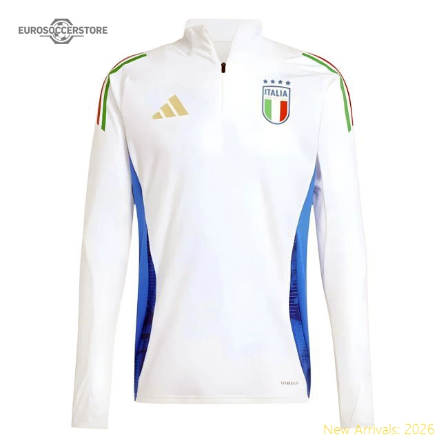 2024-2025 Italy Training Top (White)-Vantage Point Soccer