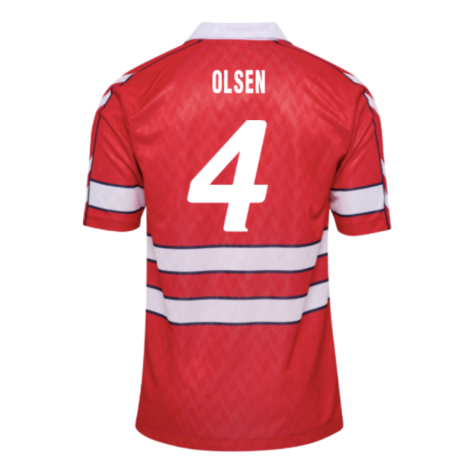 1988 Denmark Home Retro Shirt (Olsen 4)-Vantage Point Soccer