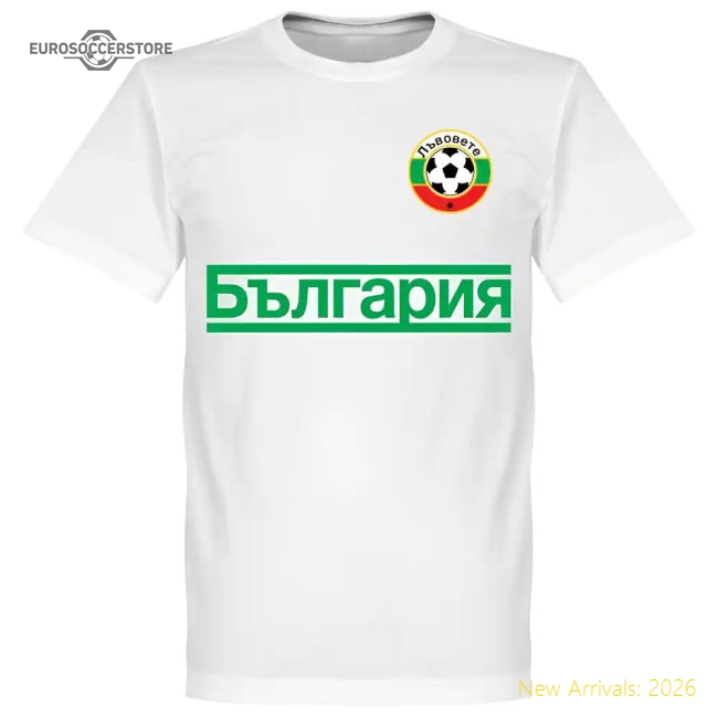 Bulgaria Football Team T-shirt - White-Vantage Point Soccer