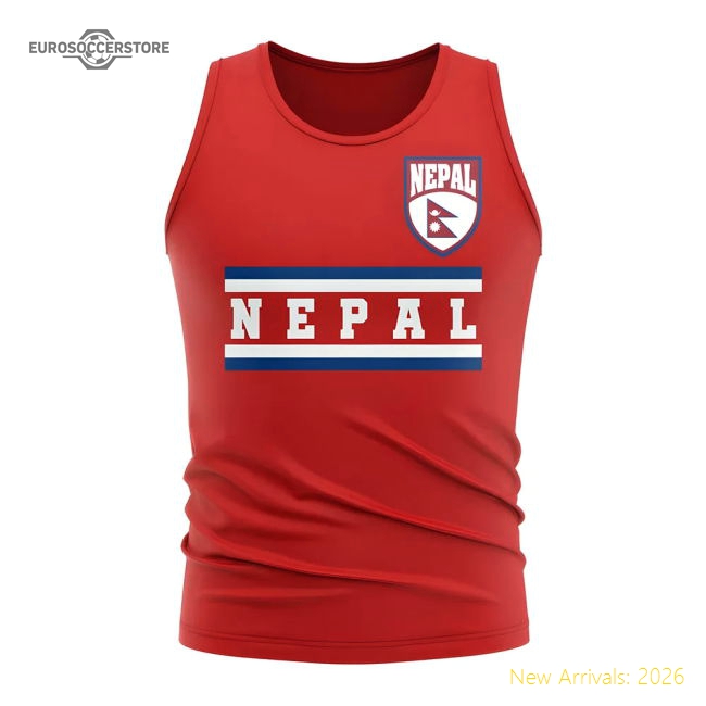 Nepal Core Football Country Sleeveless Tee (Red)-Vantage Point Soccer