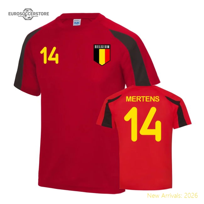 Belgium Sports Training Jersey (Mertens 14)-Vantage Point Soccer