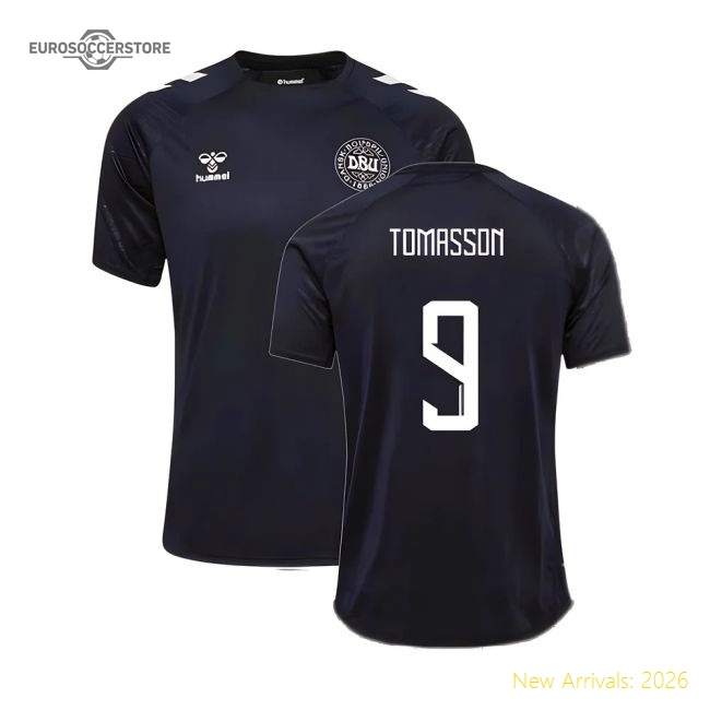 2024-2025 Denmark Training Jersey (Marine) (Tomasson 9)-Vantage Point Soccer