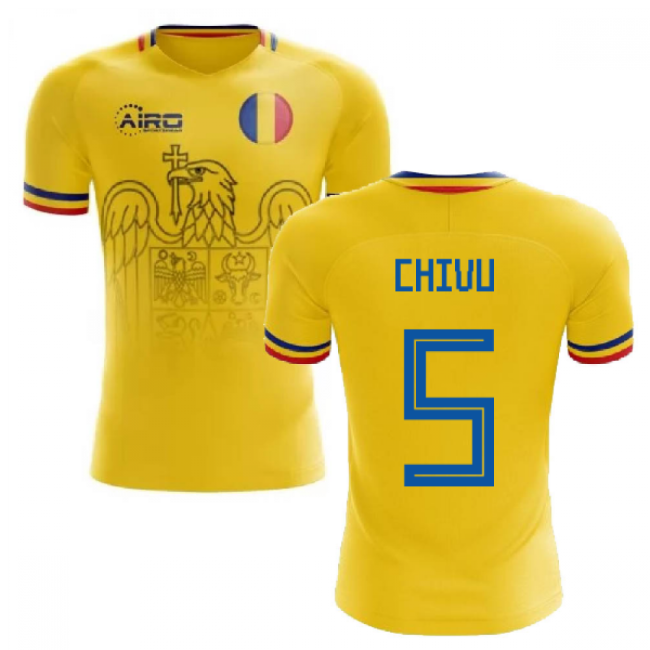 2025-2026 Romania Home Concept Football Shirt (Chivu 5)-Vantage Point Soccer