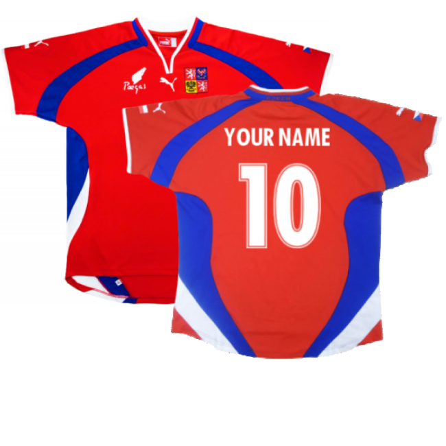 Czech Republic 2000-02 Home Shirt ((Excellent) L) (Your Name)-Vantage Point Soccer