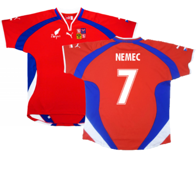 Czech Republic 2000-02 Home Shirt ((Very Good) L) (Nemec 7)-Vantage Point Soccer