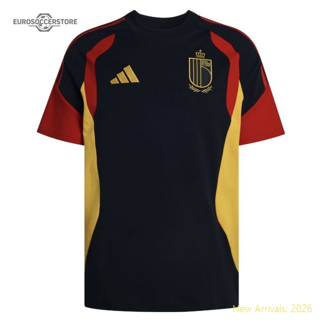 2026-2027 Belgium Training Tee (Black)-Vantage Point Soccer