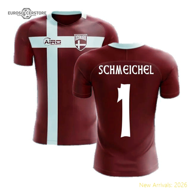 2025-2026 Denmark Flag Concept Football Shirt (Schmeichel 1) - Kids-Vantage Point Soccer