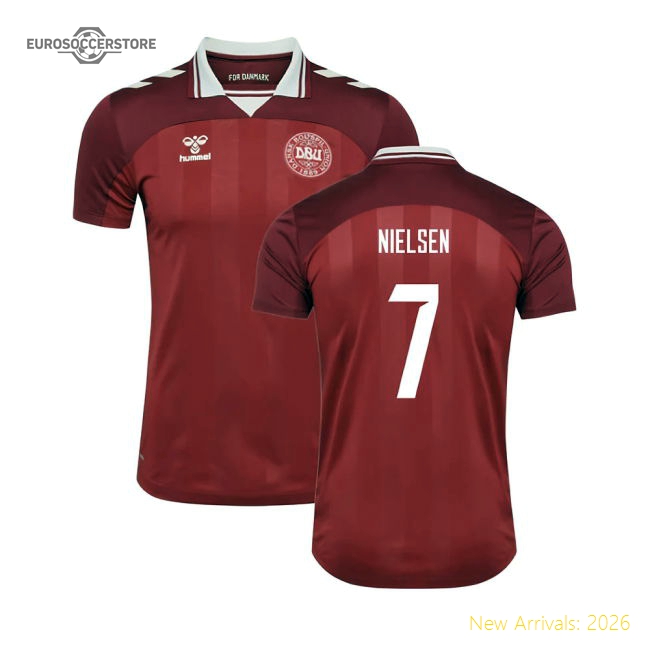 2025-2026 Denmark Womens Team Home Shirt (Ladies) (Nielsen 7)-Vantage Point Soccer