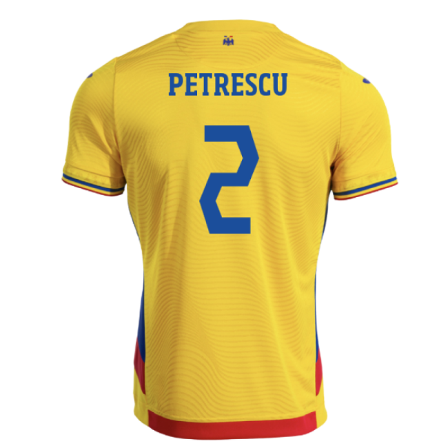 2025-2026 Romania Home Shirt (Petrescu 2)-Vantage Point Soccer