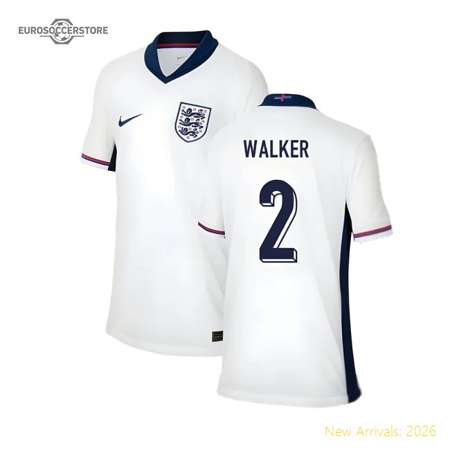 2024-2025 England Home Shirt (Kids) (Walker 2)-Vantage Point Soccer