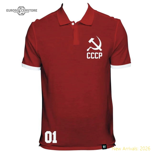 Soviet Union (CCCP) Number 01 Red Polo-Vantage Point Soccer